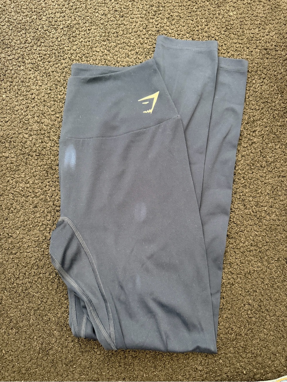 Gymshark Dark Navy Leggings with Small Logo Accent